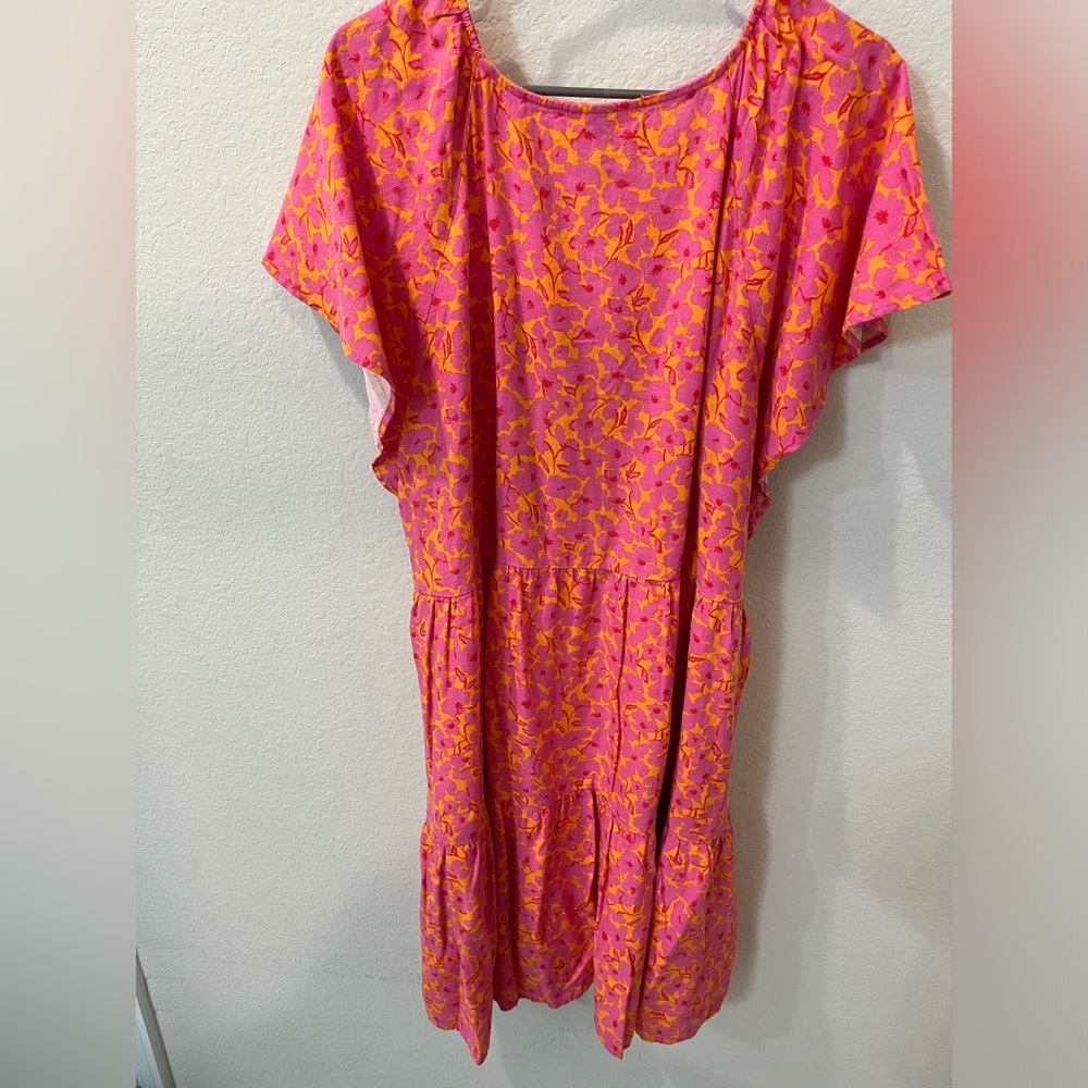 NWT Orange and pink floral print dress - Picture 3 of 3